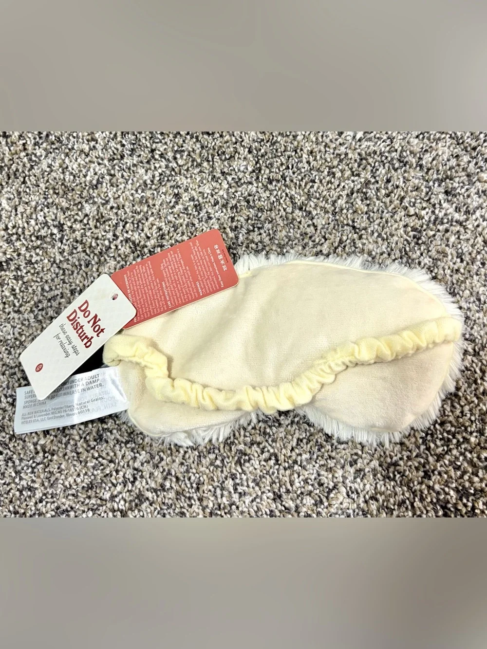 Warmies Plush Cream Faux Fur Sleep Mask